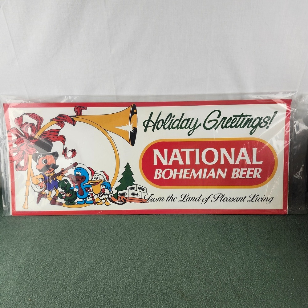 VTG National Bohemian Beer "Holiday Greeting From the Land of Pleasant Living"